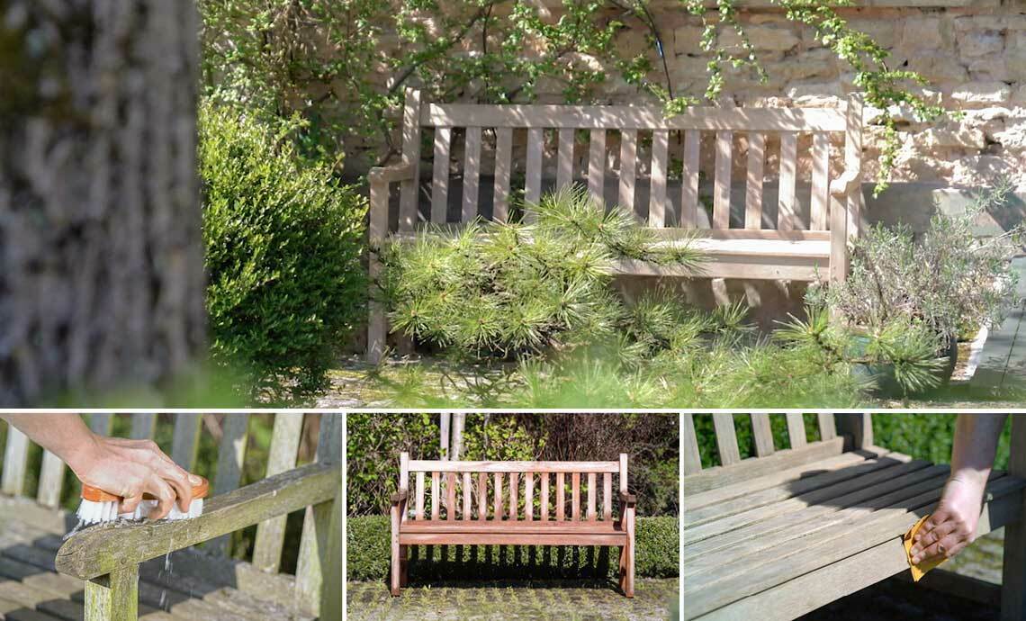 Care of garden bench made of teak