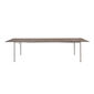 Portland Stainless Steel Extending Table 240-300 x 100 with HPL top Patina Grey-Brown