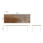 Portland Stainless Steel Extending Table 240-300 x 100 with HPL top Patina Grey-Brown