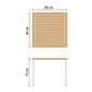 Portland Table Stainless Steel 90 x 90 with teak top