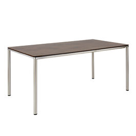 Portland Stainless Steel Table 165 x 90 with HPL top Patina Grey-Brown