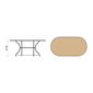 Fontenay Folding Oval Table 160 x 85, Teak