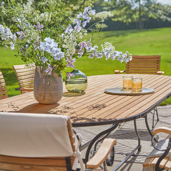 Fontenay Folding Oval Table 160 x 85, Teak