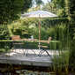 Tuscany Ivory Round Parasol 2.20m with wooden mast