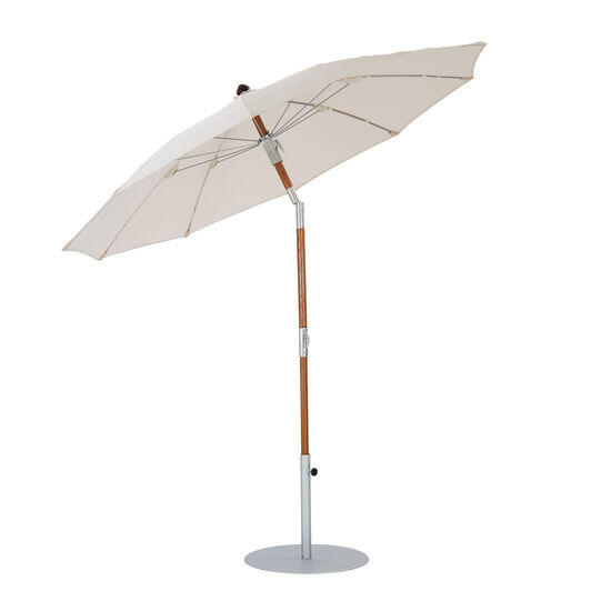 Tuscany Ivory Round Parasol 2.20m with wooden mast