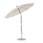 Tuscany Ivory Round Parasol 2.20m with wooden mast