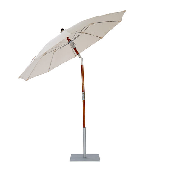 Tuscany Ivory Round Parasol 2.20m with wooden mast