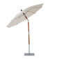 Tuscany Ivory Round Parasol 2.20m with wooden mast