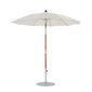 Tuscany Ivory Round Parasol 2.20m with wooden mast