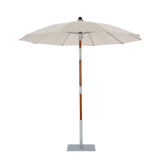 Tuscany Ivory Round Parasol 2.20m with wooden mast
