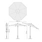 Campania Ivory Round Parasol 2.80 m