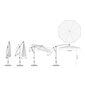 Roma Ivory Round Parasol 3.00 m