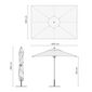 Calabria Square Parasol 3.00 x 4.00 m, Ivory