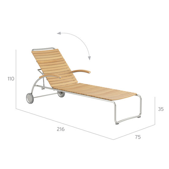 Bolero Lounger, Teak
