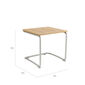 Bolero Table Stainless Steel 55 x 55, Teak