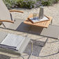 Bolero Table Stainless Steel 55 x 55, Teak