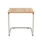 Bolero Table Stainless Steel 55 x 55, Teak