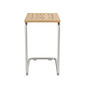 Bolero Side Table Stainless Steel 37 x 55, Teak
