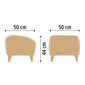Marlowe Footstool, Black