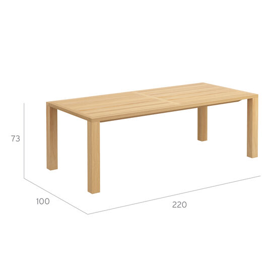Square Table 220 x 100 Teak