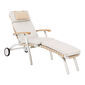United States Deck Chair with Wheels and Long Footrest