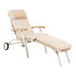 United States Deck Chair with Wheels and Long Footrest