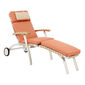 United States Deck Chair with Wheels and Long Footrest