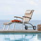 United States Deck Chair with Wheels and Long Footrest