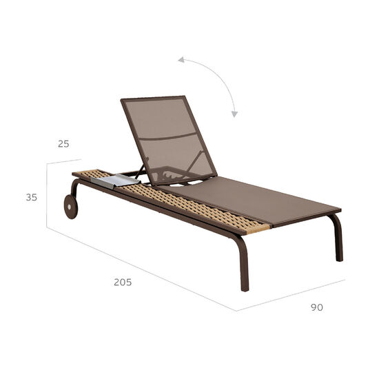 Casablanca Lounger with wheels