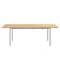 Portland Stainless Steel Extending Table 165-225 x 90 with teak top