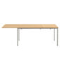 Portland Stainless Steel Extending Table 165-225 x 90 with teak top