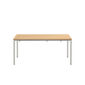 Portland Stainless Steel Extending Table 165-225 x 90 with teak top