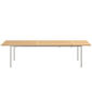 Portland Stainless Steel Extending Table 240-300 x 100 with teak top