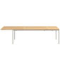Portland Stainless Steel Extending Table 240-300 x 100 with teak top