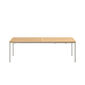 Portland Stainless Steel Extending Table 240-300 x 100 with teak top