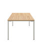 Portland Stainless Steel Extending Table 240-300 x 100 with teak top