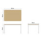 Portland Table Stainless Steel 140 x 90 with teak top
