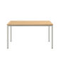 Portland Table Stainless Steel 140 x 90 with teak top
