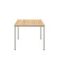 Portland Table Stainless Steel 140 x 90 with teak top