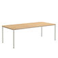 Portland Table Stainless Steel 220 x 100 with teak top