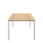 Portland Table Stainless Steel 220 x 100 with teak top