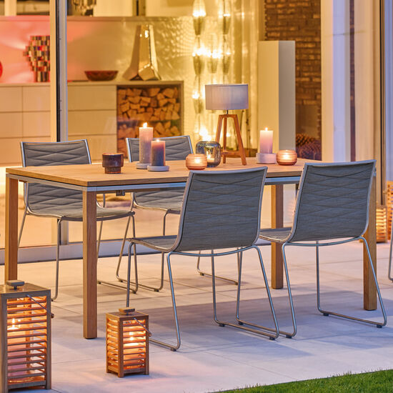 Portland Extending Table 165-225 x 90, Teak