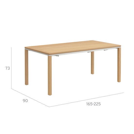 Portland Extending Table 165-225 x 90, Teak