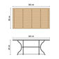 Fontenay Lounge Table square 160 x 85 with teak top