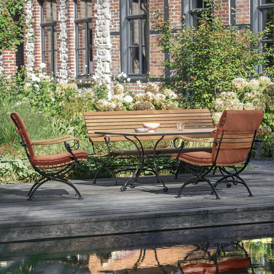 Fontenay Lounge Table square 160 x 85 with teak top