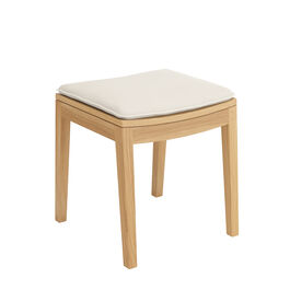 Seat Cushion Valencia footstool, dessin “Linum” piped