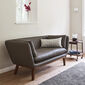 Hamilton Leather Sofa, Grey
