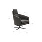 Blake Leather Armchair Flannel