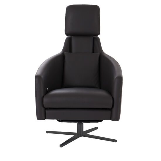 Blake Leather Armchair Flannel
