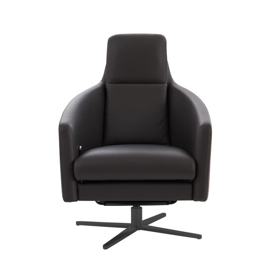 Blake Leather Armchair Flannel